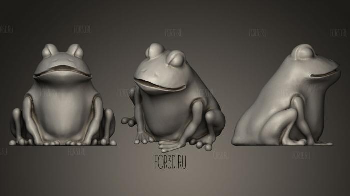 Frog Statue stl model for CNC